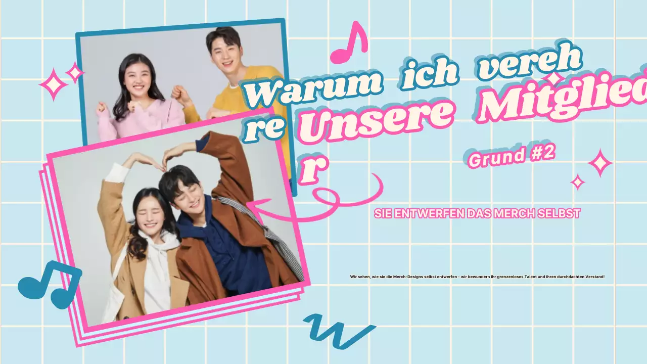 Blau Rosa Trendy Fandom Präsentation