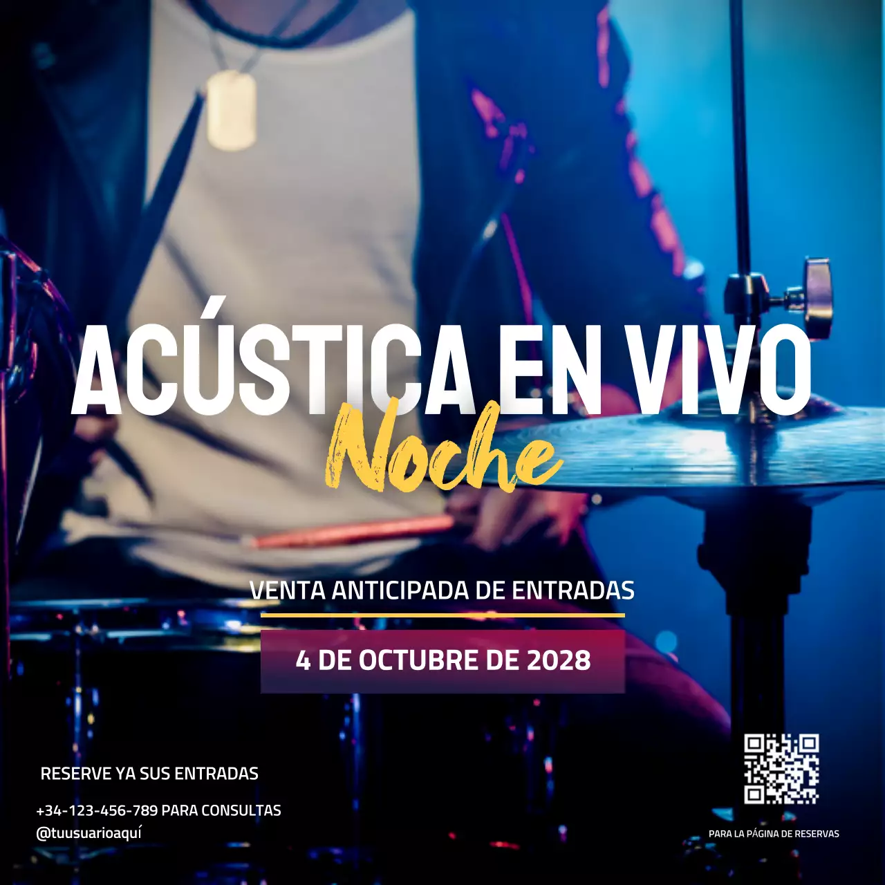 Blue Photo Promoción de eventos musicales Publicación en redes sociales