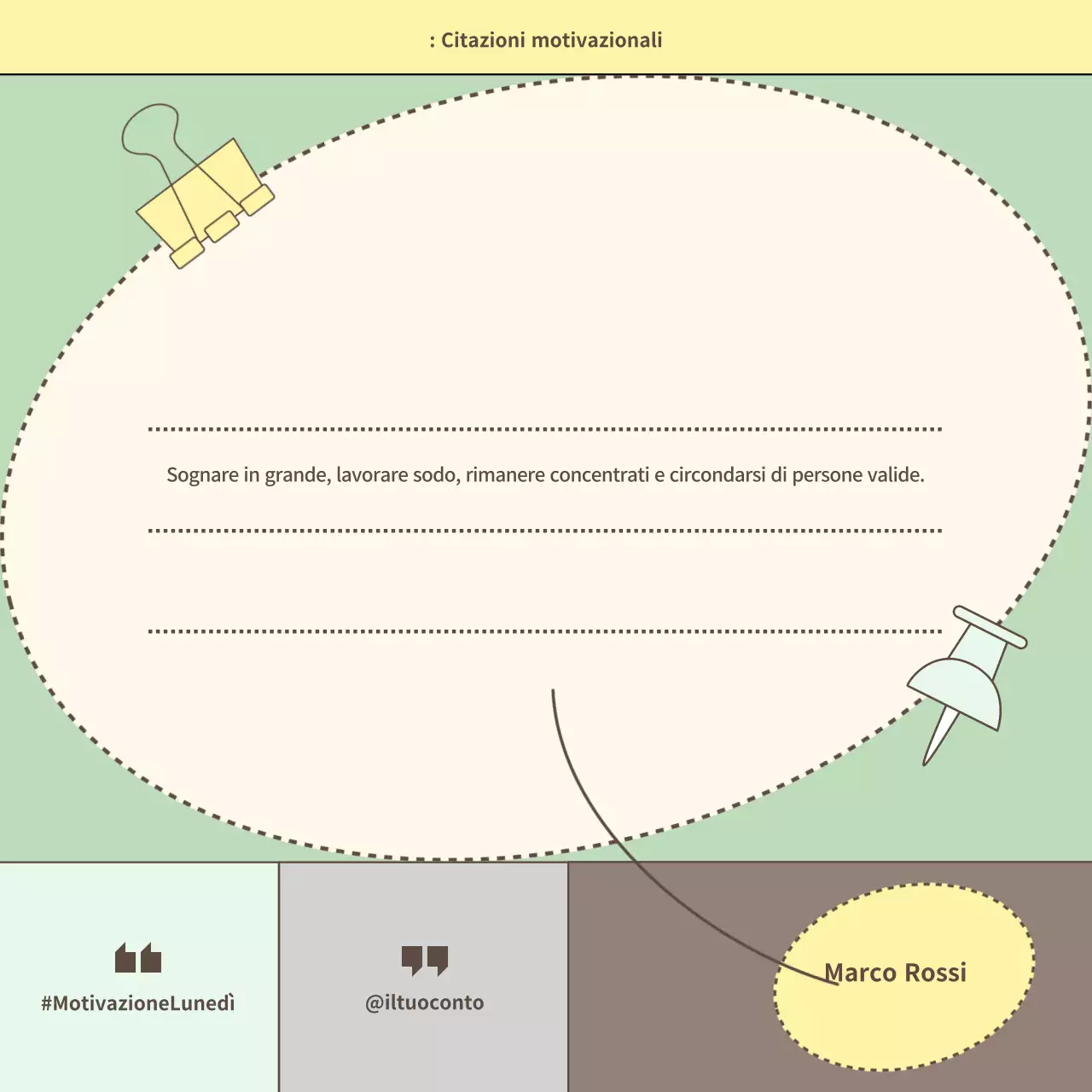 annuncio motivazionale minimal beige