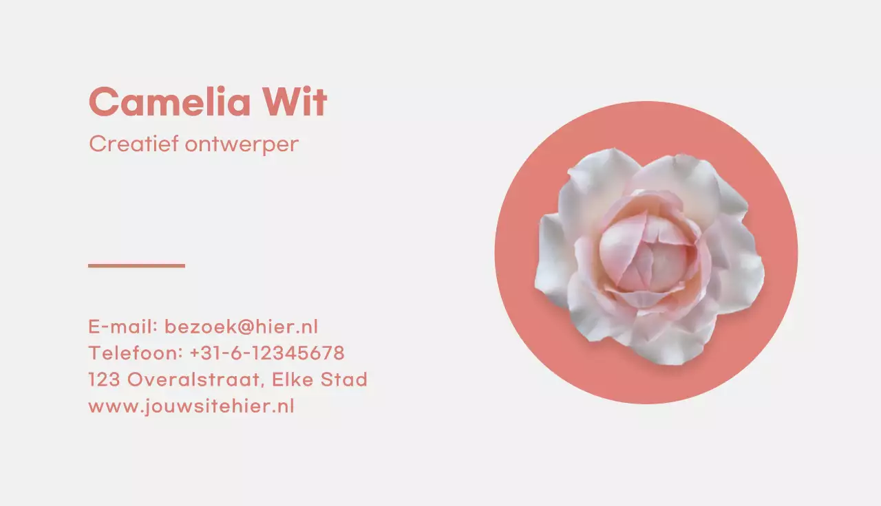 koraal elegant visitekaartje