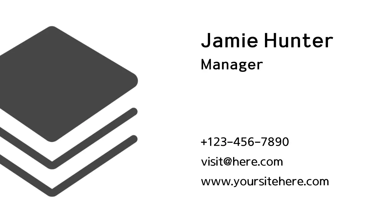 Black Minimal Business Card