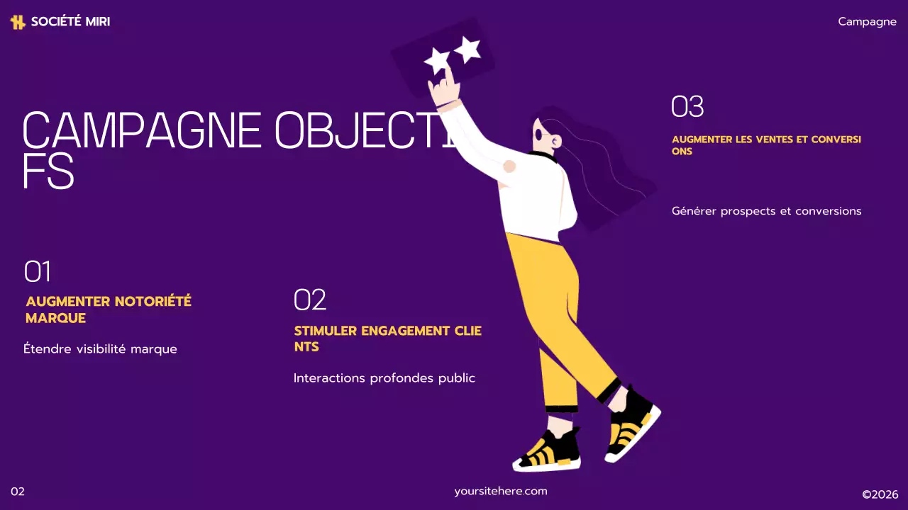 plan de marketing moderne jaune