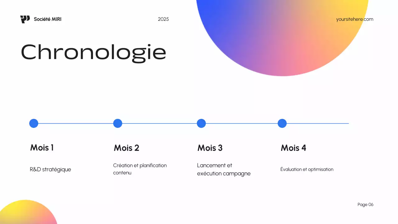 Plan de marketing moderne bleu