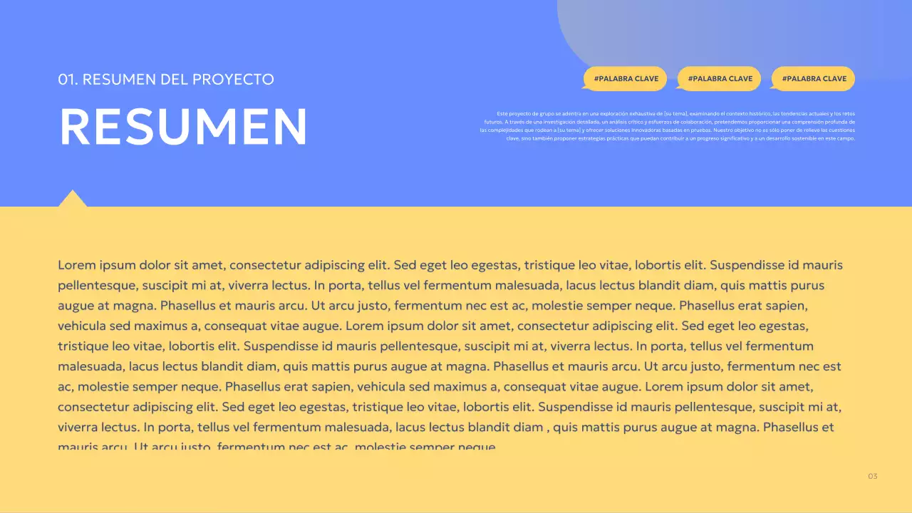 blue modern informe de proyecto de grupo