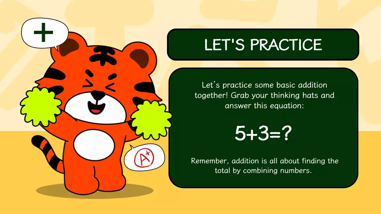 Orange Cartoon Math Class Presentation