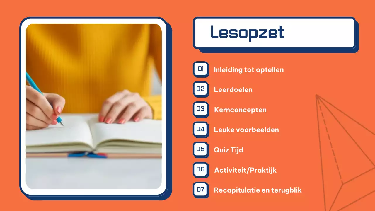 blauw eenvoudige wiskunde klasgids presentatie