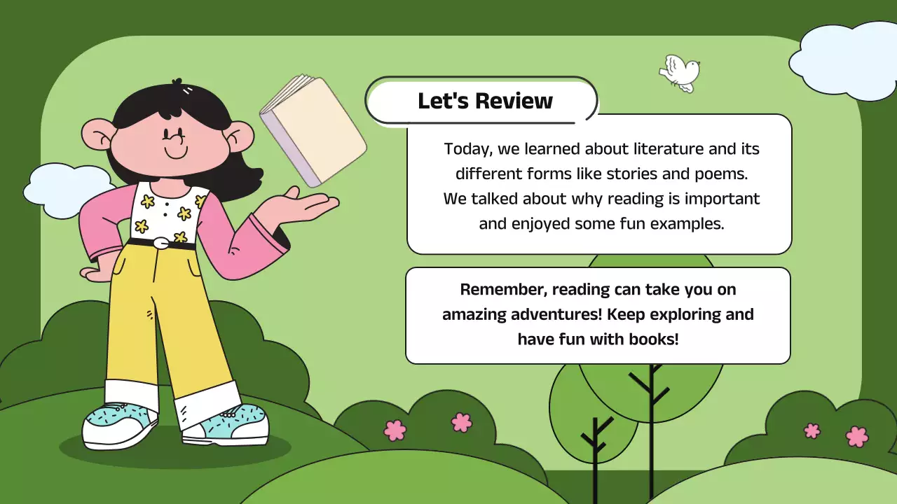 Blue Cartoon Literature Class Presentation