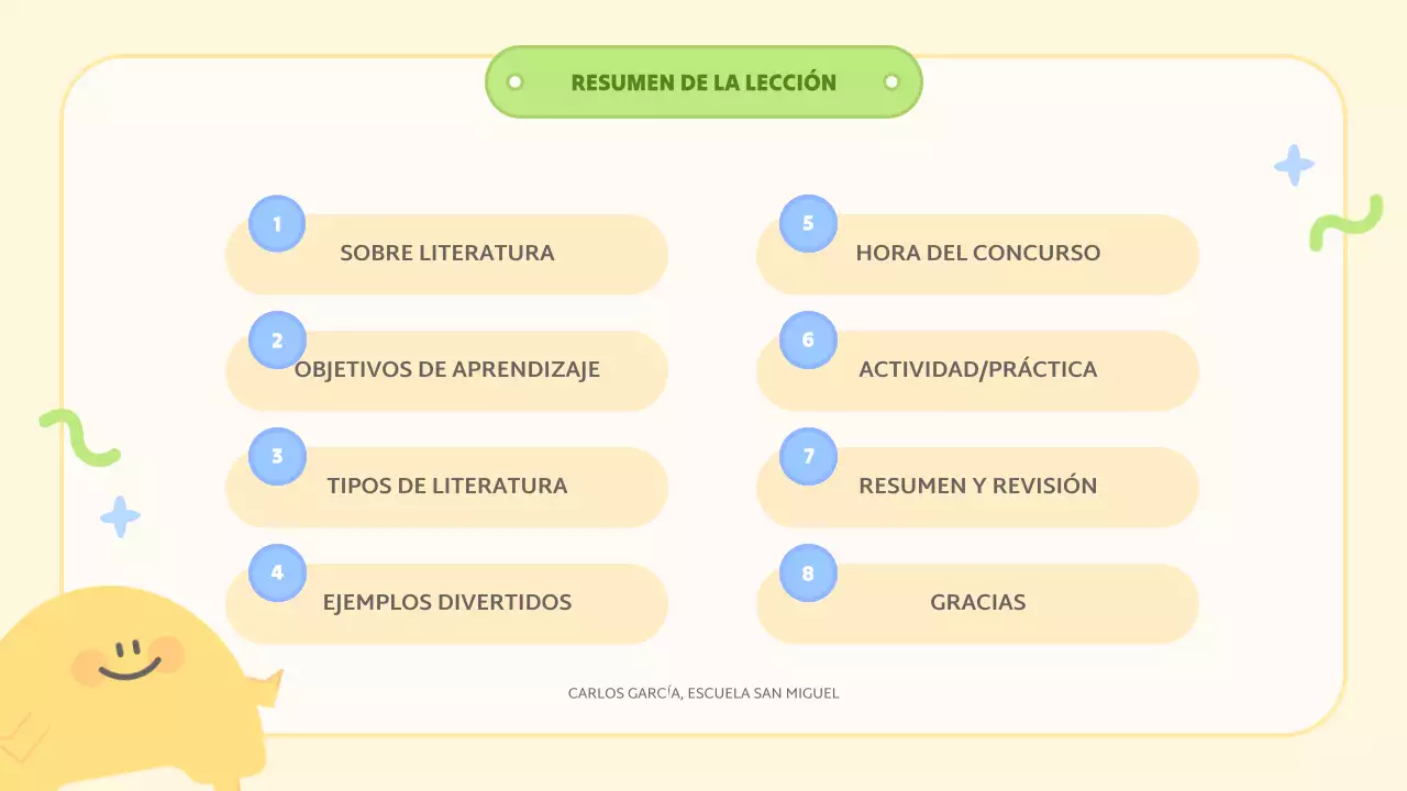 clase de literatura abstracta amarilla
