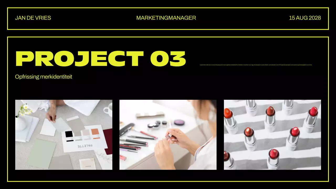 Presentatie creatief portfolio