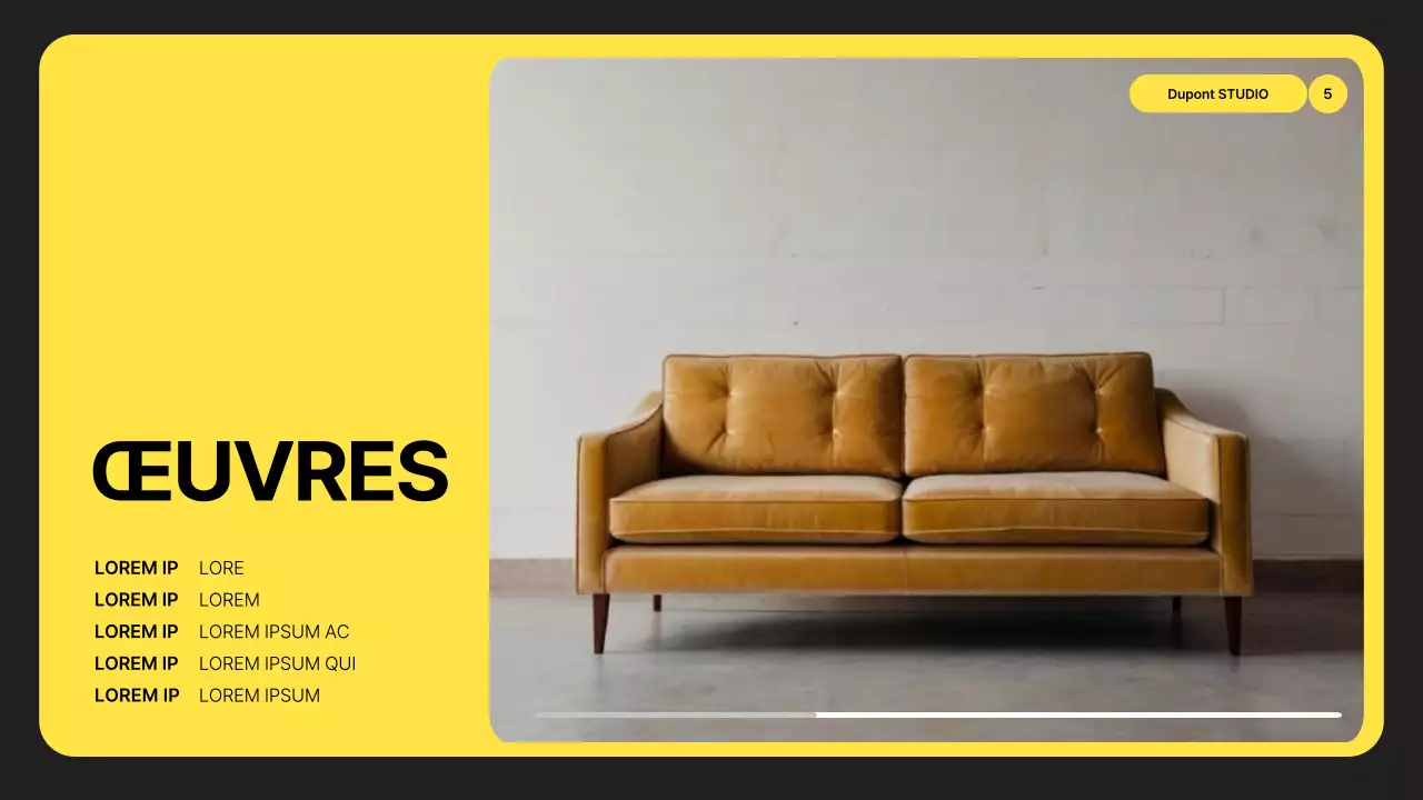 Prospectus simple d'une société de production vidéo en noir et couleurs néon