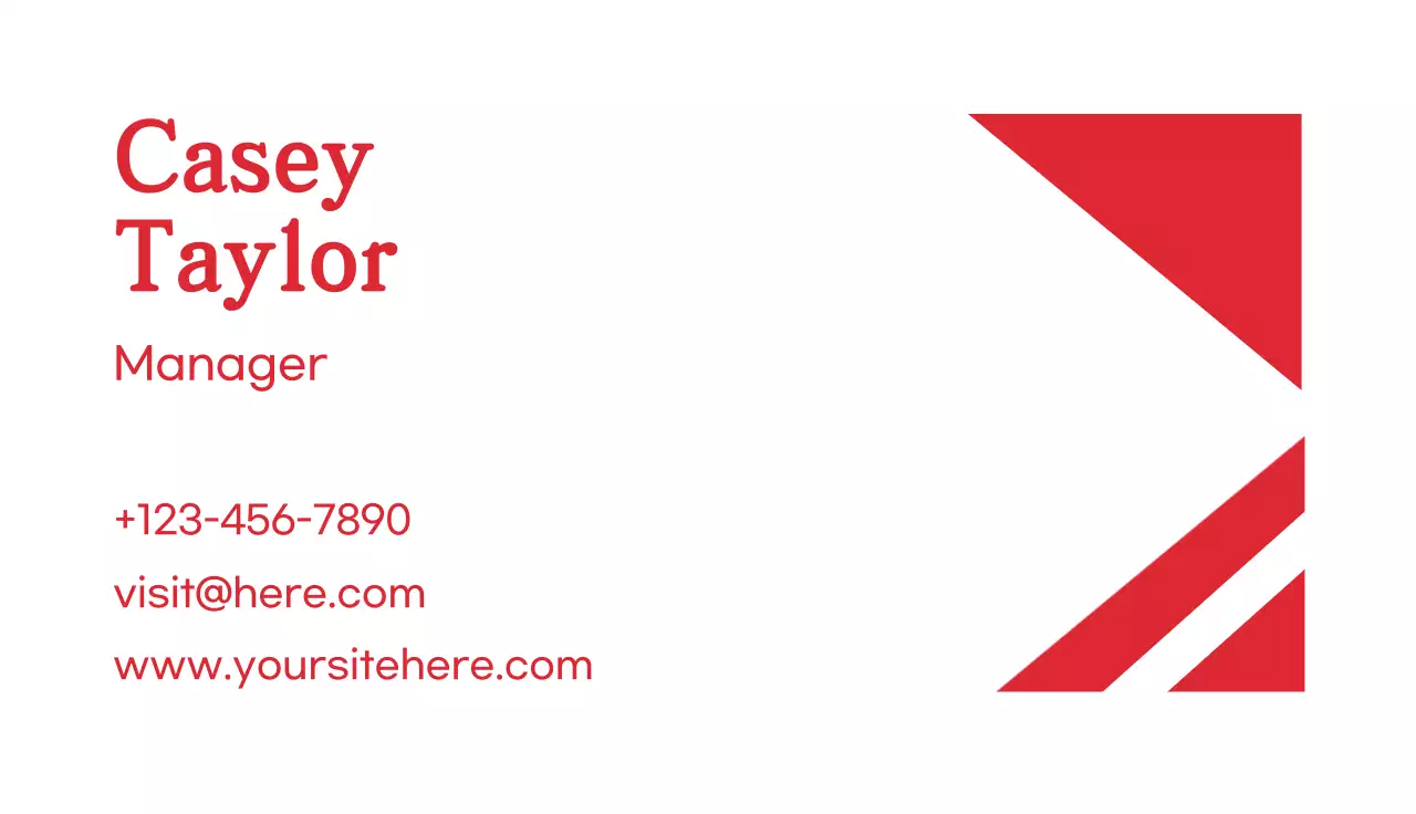 Red Minimal Business Card