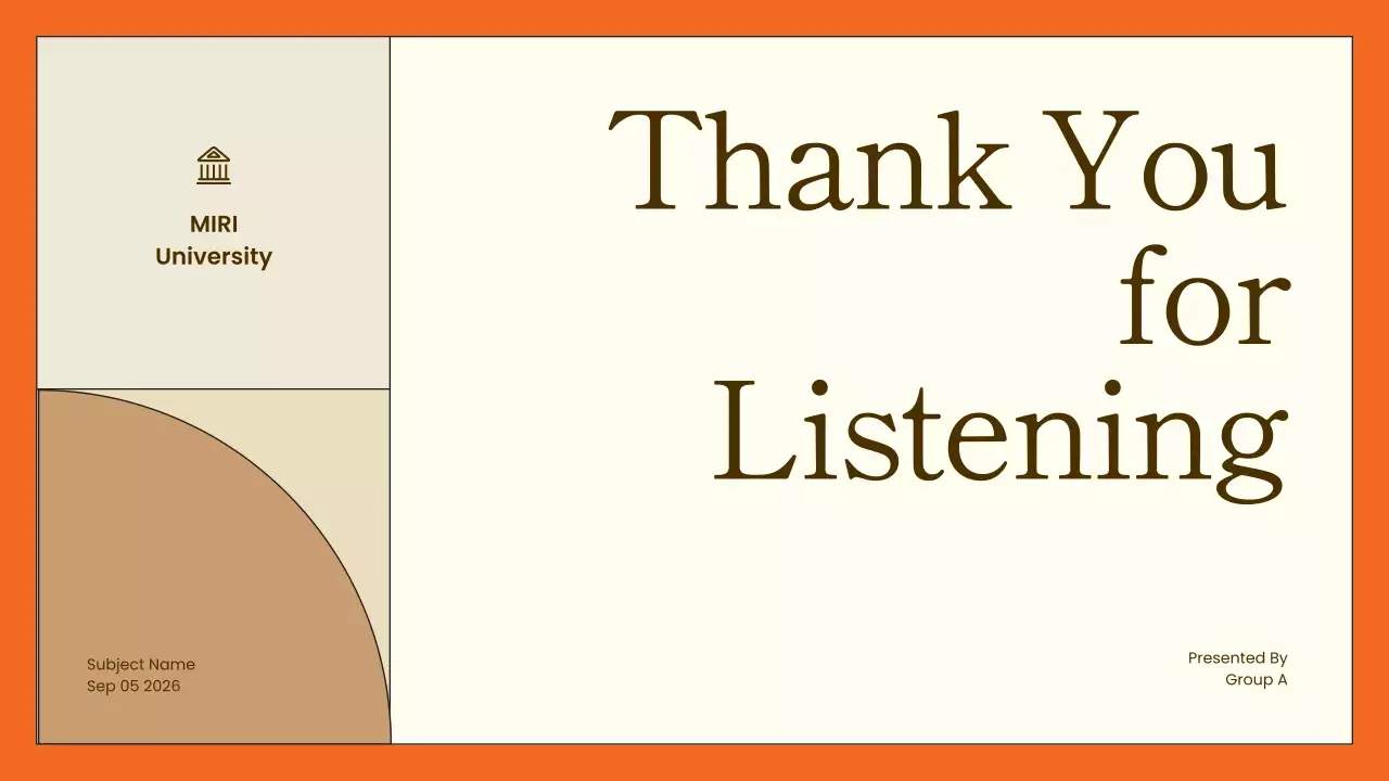 Orange Modern Project Presentation