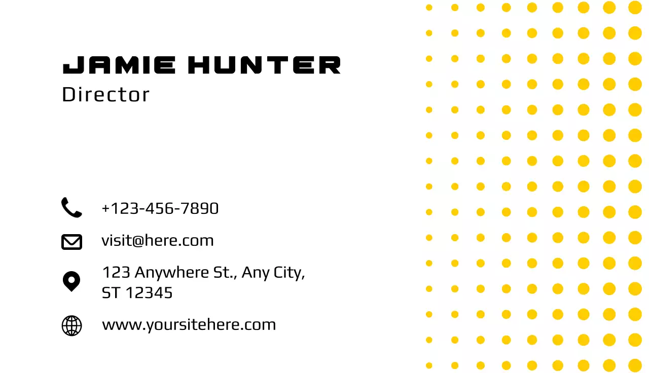 Yellow Modern Business Card