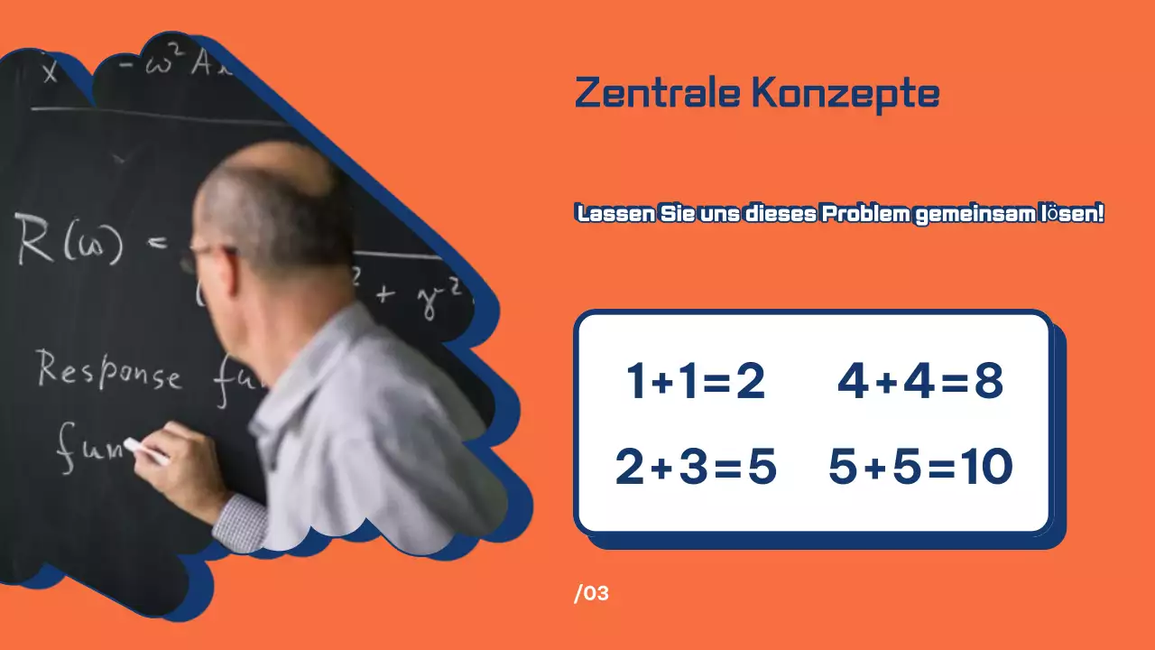 blue simple math class guide Präsentation