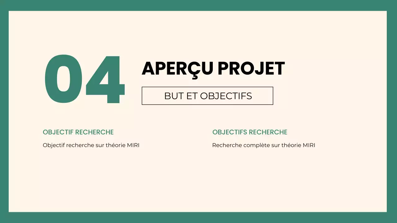 Présentation du projet du groupe Green Modern