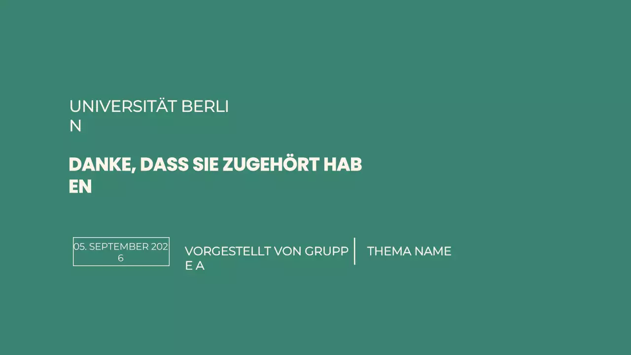 Green Modern Group Projektpräsentation