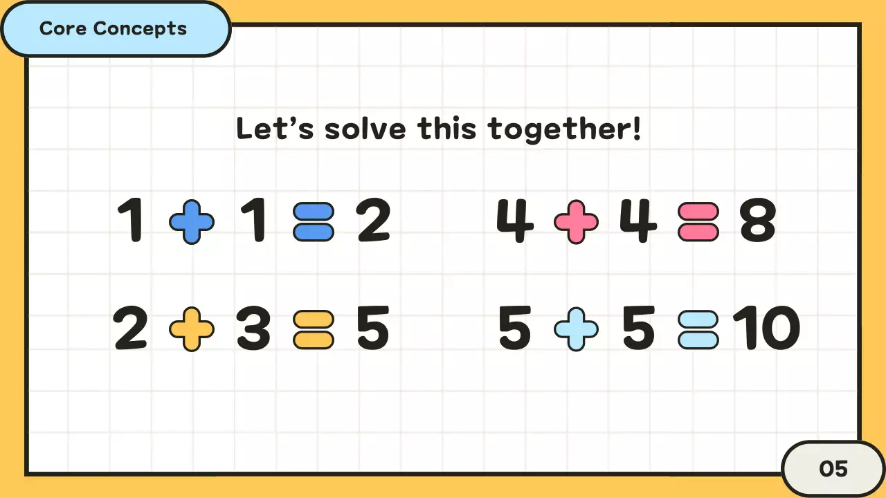 Yellow Playful Math Guide Presentation