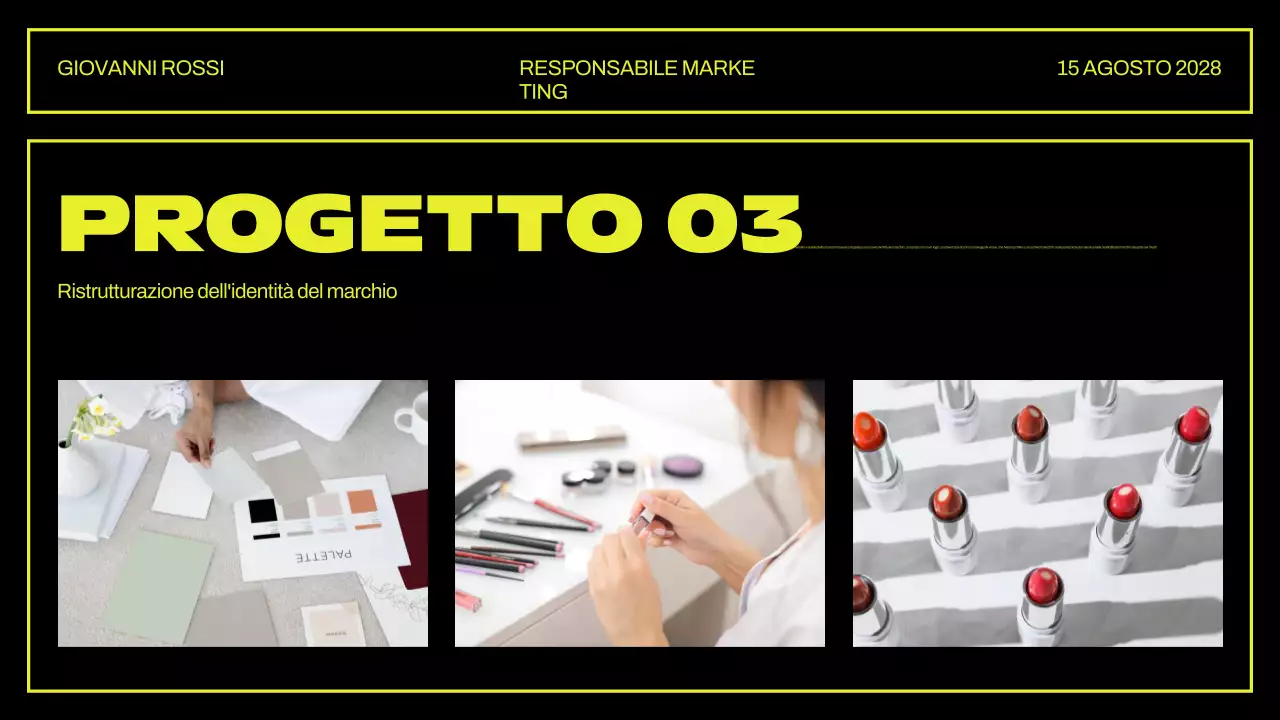 Presentazione del portafoglio creativo