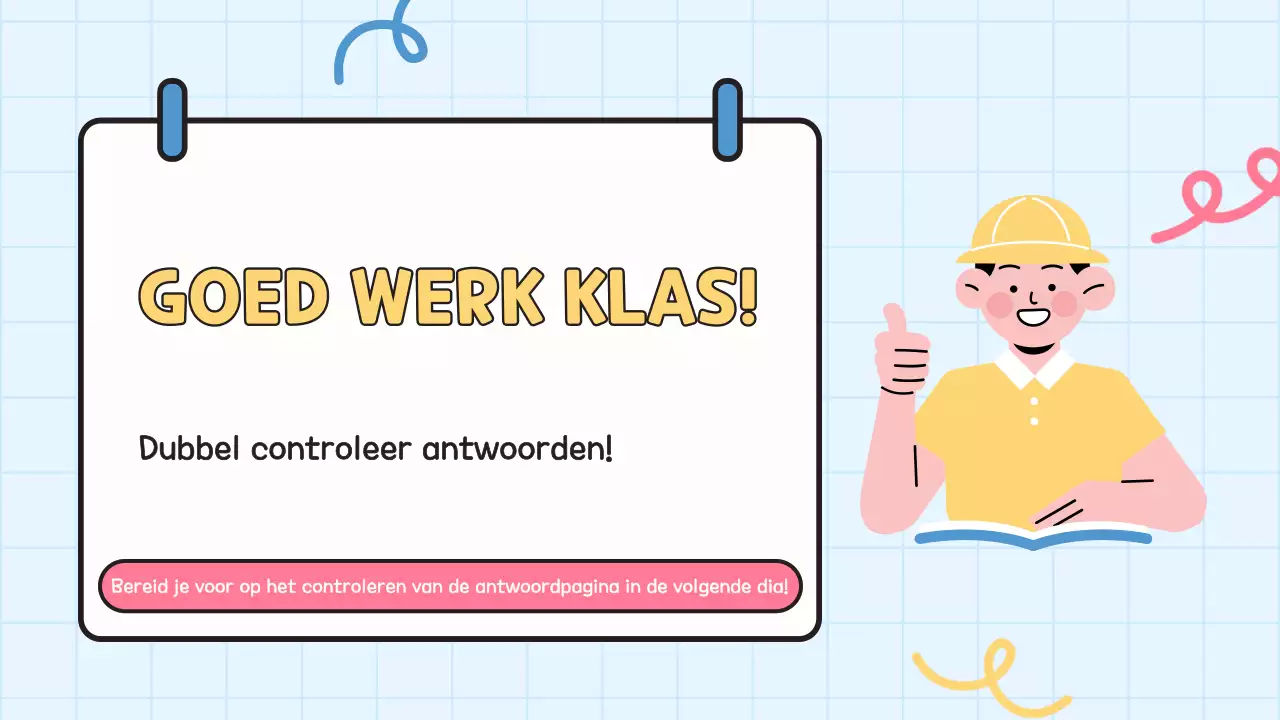 Gele quiz voor studentenpresentatie op school