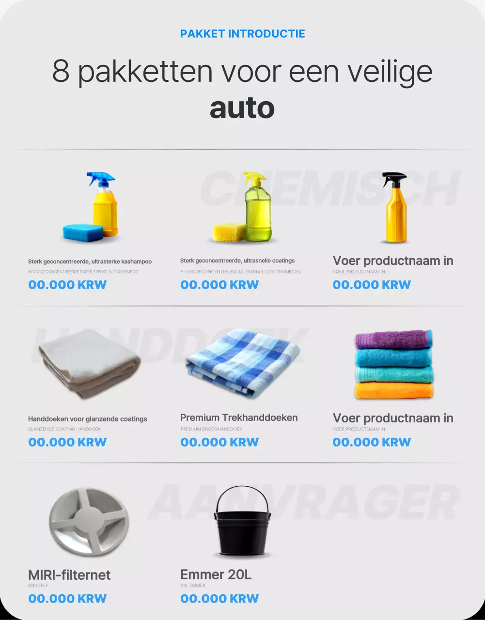 Promoot zwarte moderne autowasproducten