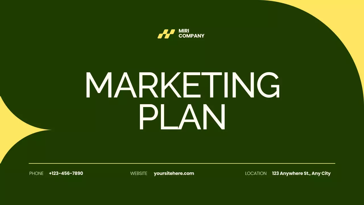 Green Modern Marketing Plan Presentation