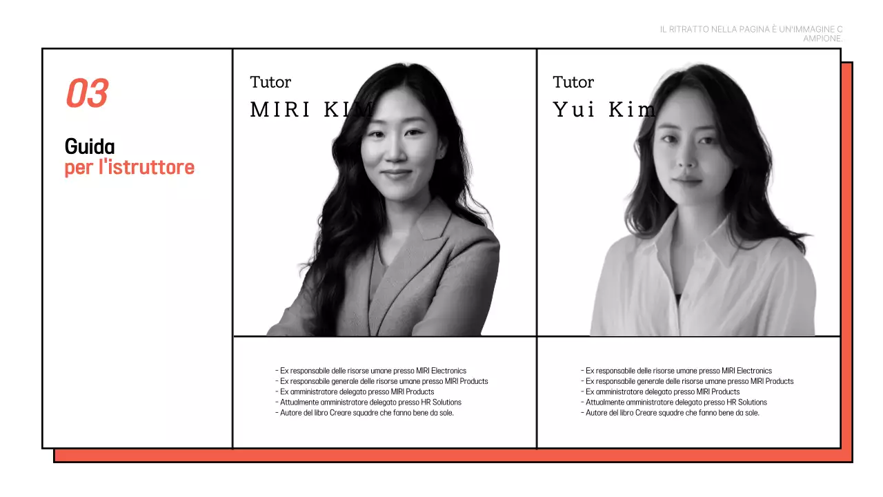 Promuovere un semplice seminario interno in bianco e arancione