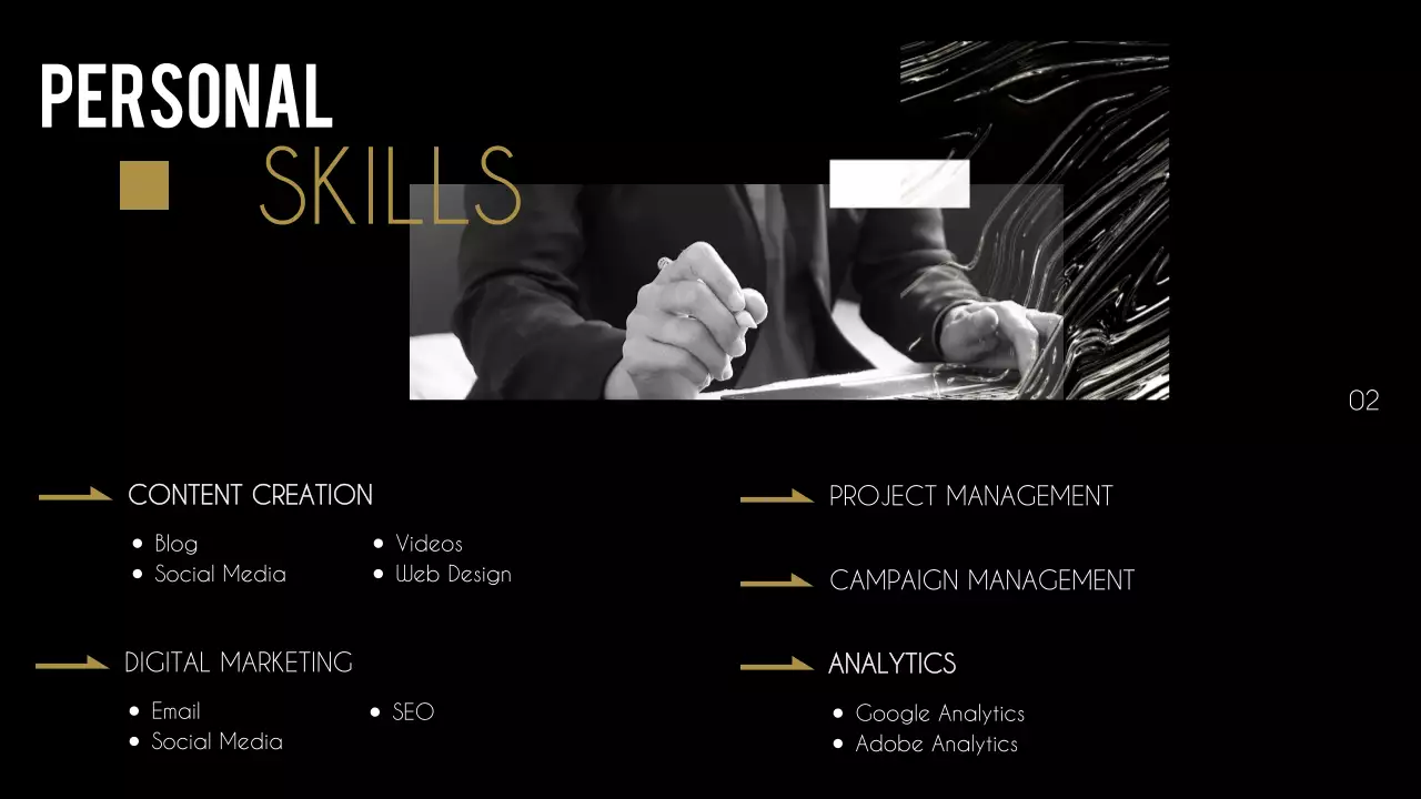 Black Modern Portfolio Resume Presentation