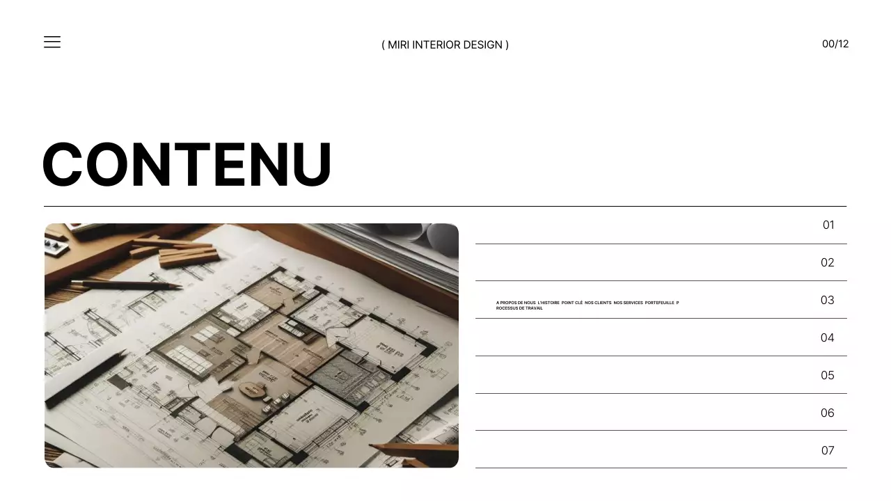 Un briefing de marque pour un intérieur de bureau moderne en noir et blanc