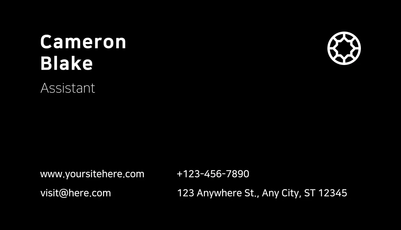 Black Modern Business Card