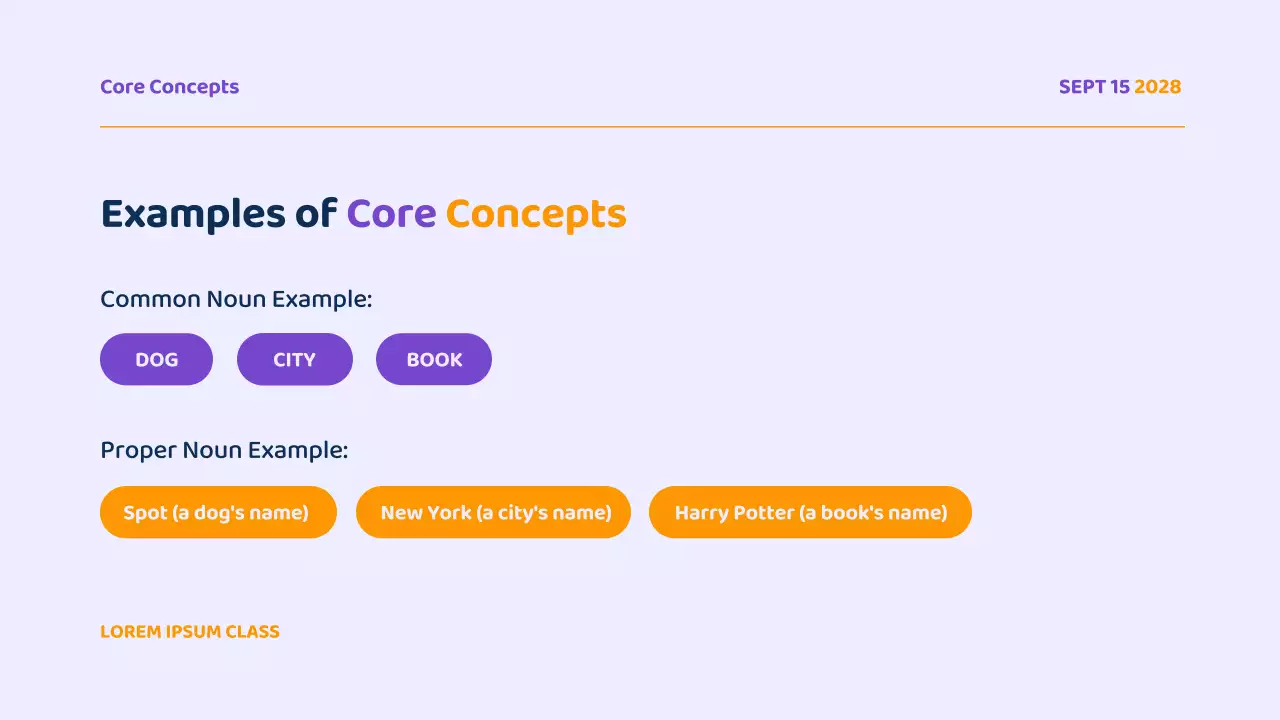Purple modern grammar course presentation