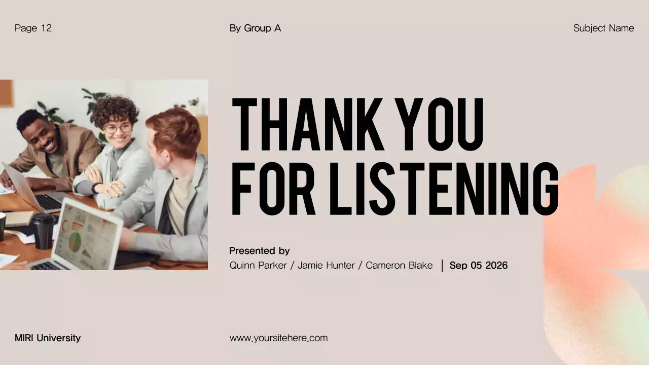 Trình bày dự án Orange Modern