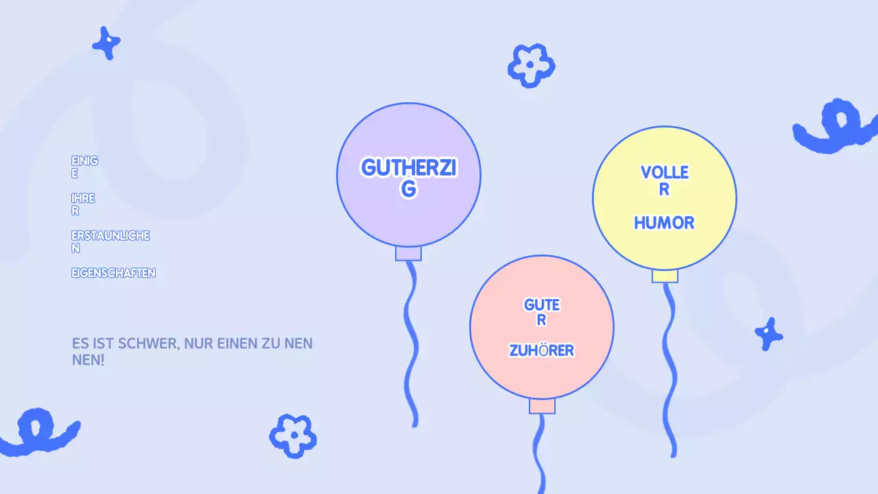 Blue Playful Birhtday Präsentation