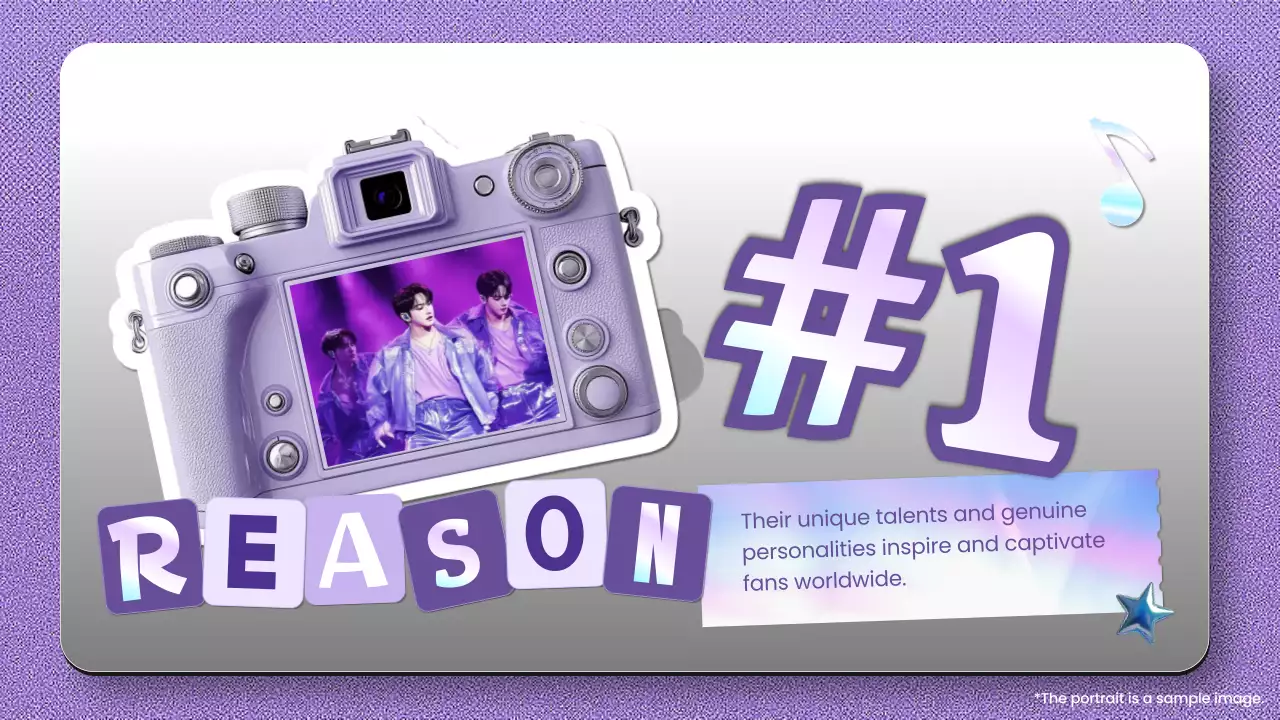 Purple Trendy Fan Diary Presentation