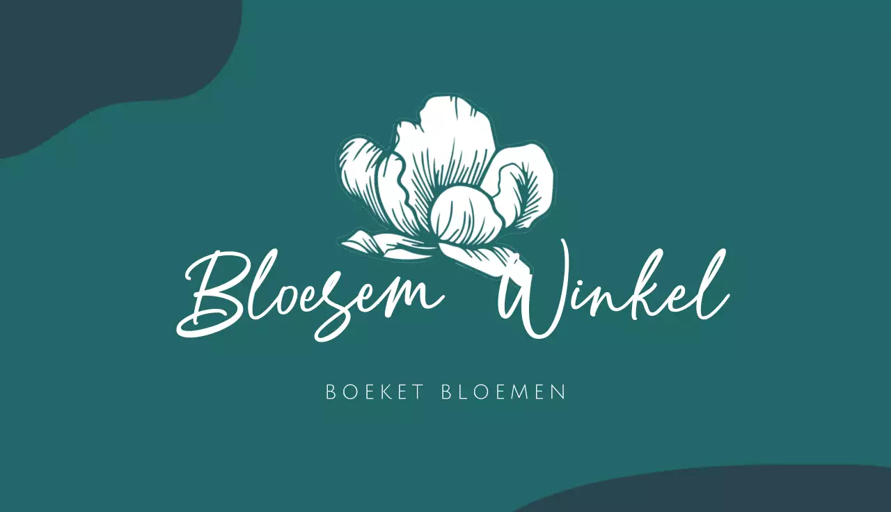 groenblauw minimaal visitekaartje