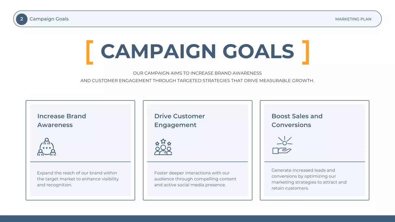 Blue Professional Marketing Plan Document Presentation