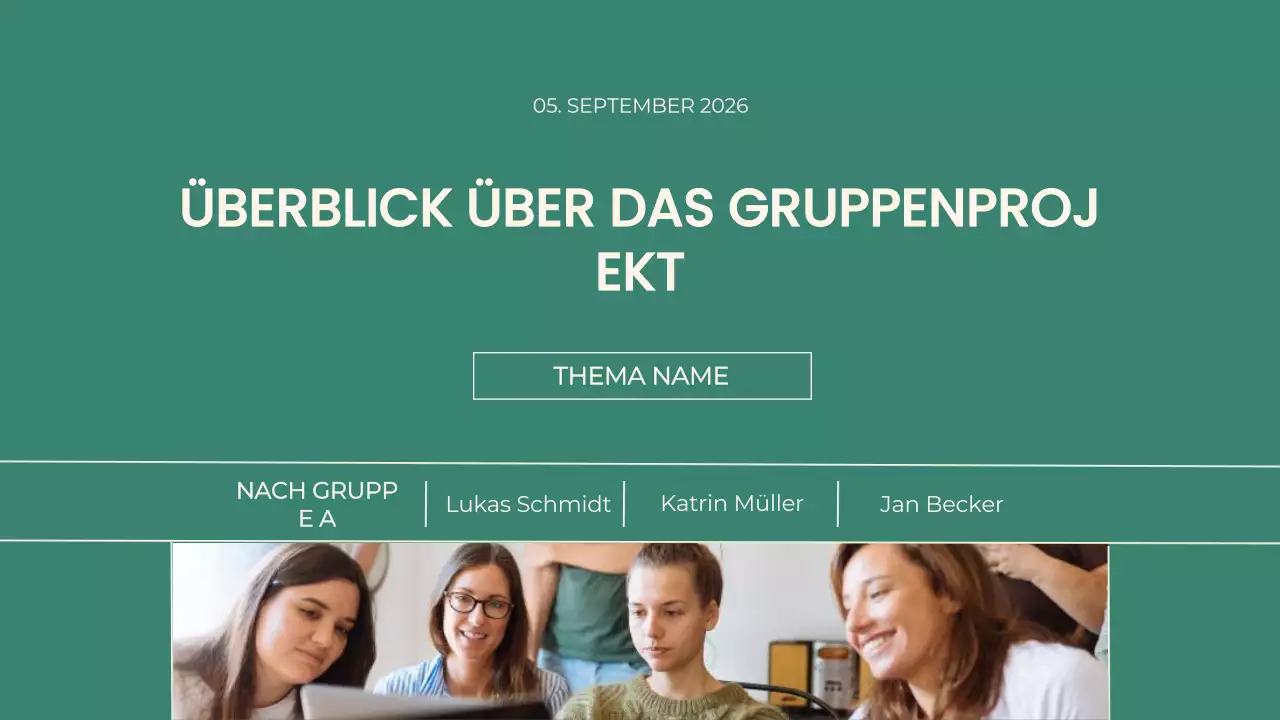 Green Modern Group Projektpräsentation