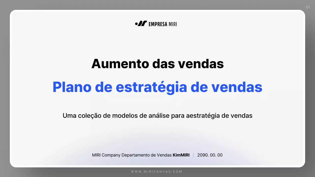 Plano de vendas simples azul