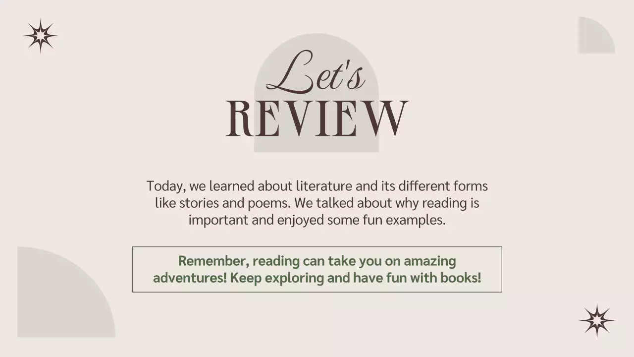 Beige Minimal Literature Course Presentation