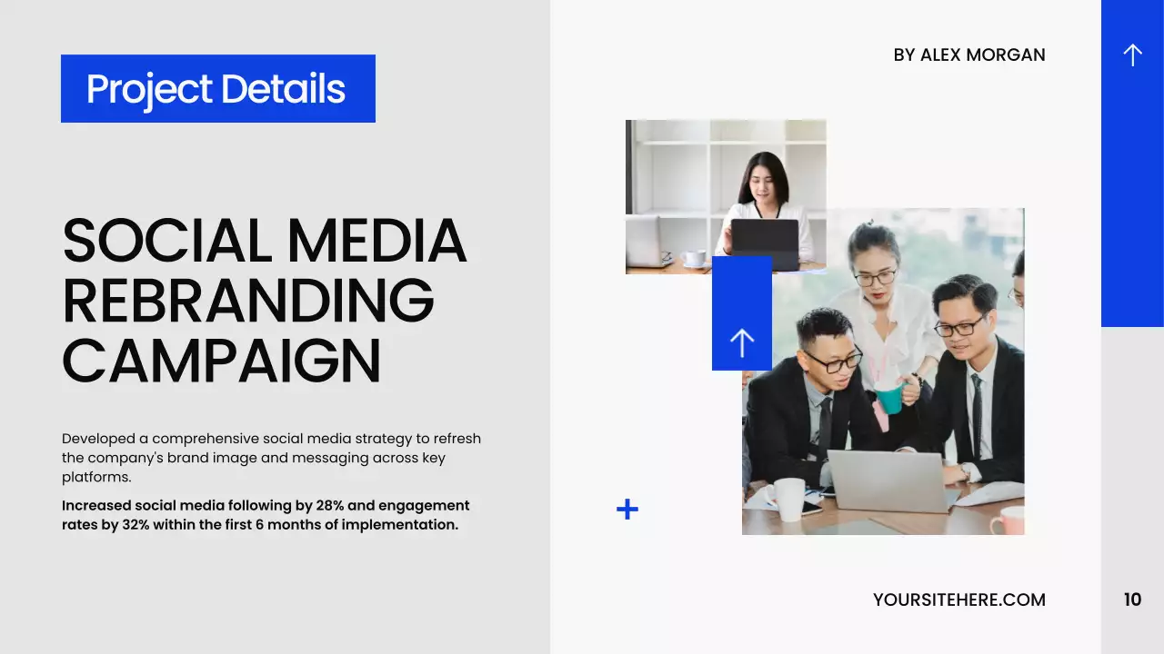 Presentasi Portofolio Modern Biru