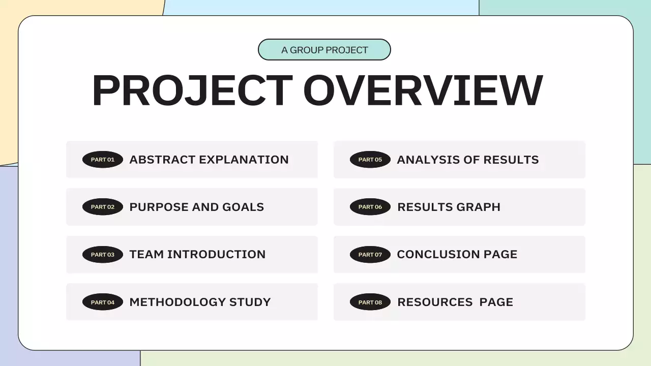 Colorful Minimal Project Presentation