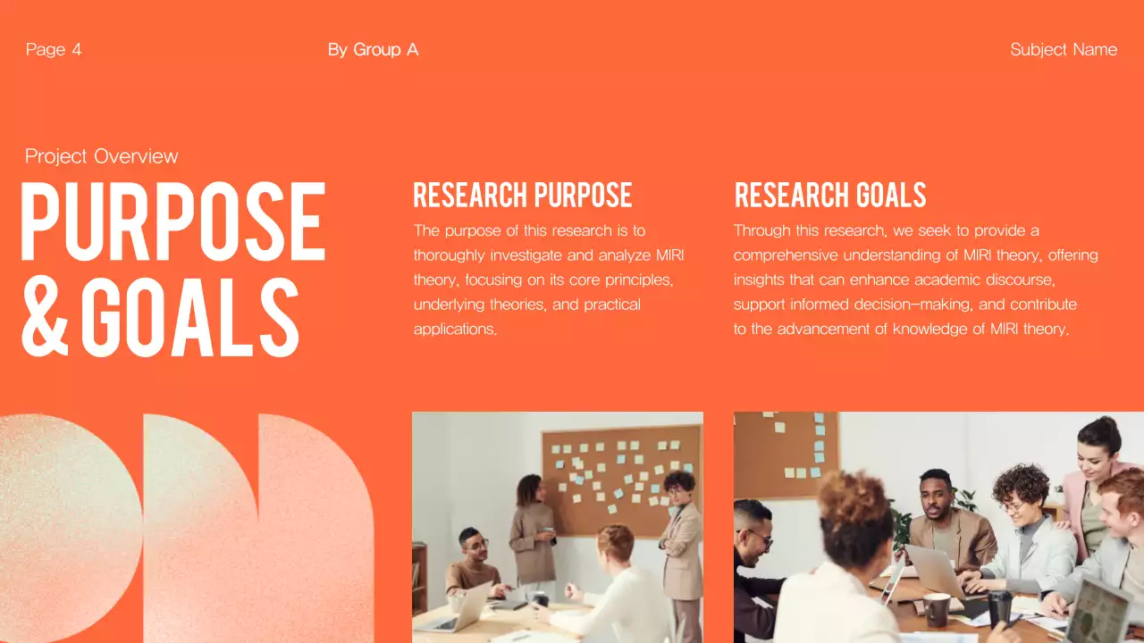 Trình bày dự án Orange Modern