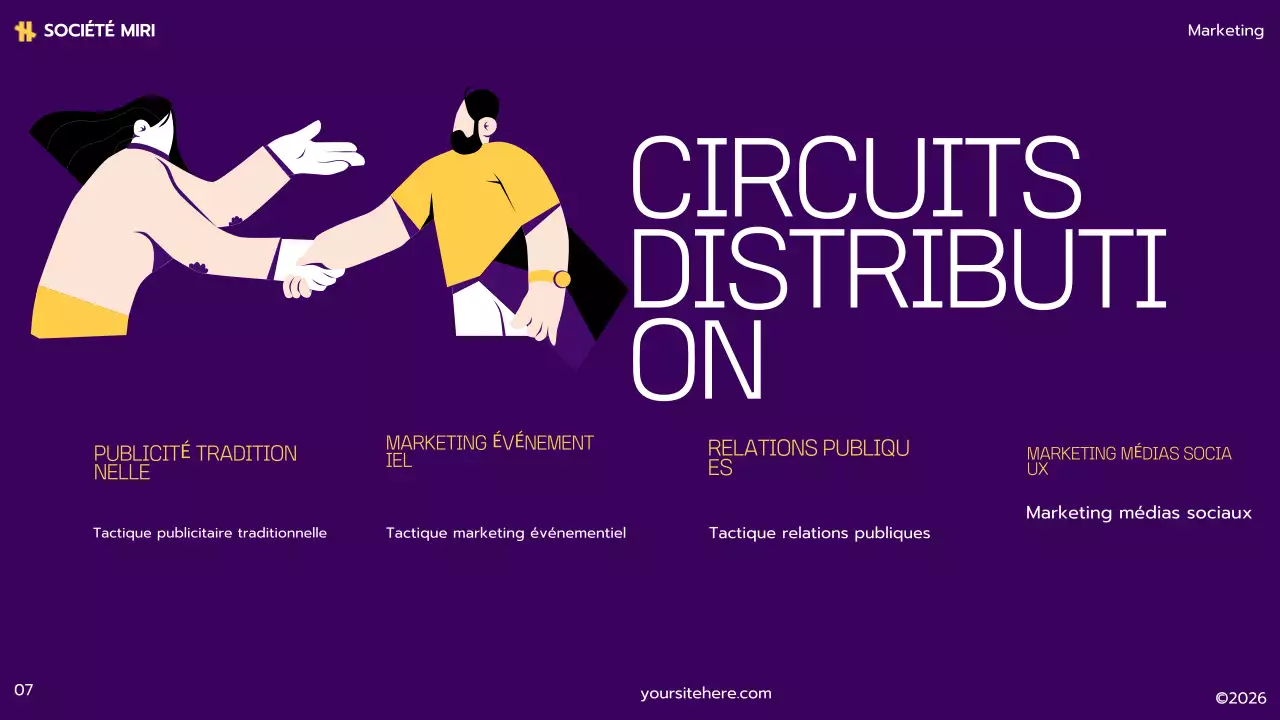 plan de marketing moderne jaune