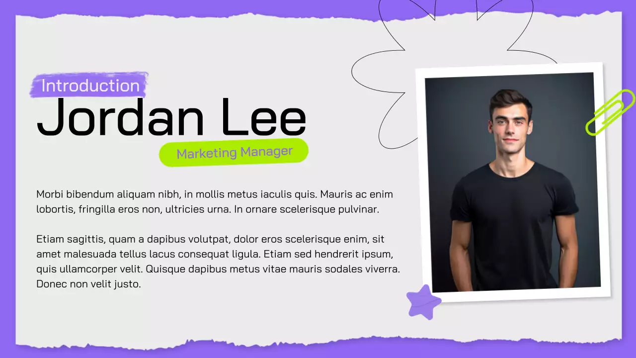 Purple Modern Portfolio Resume Presentation