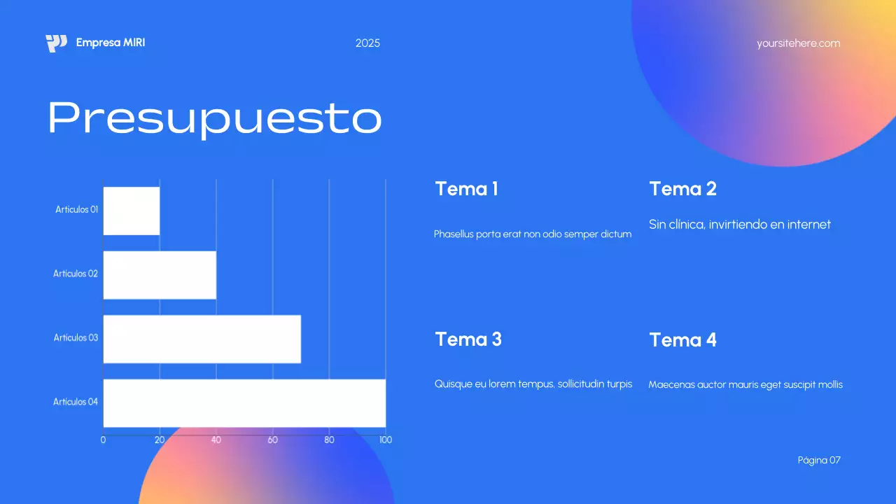 Plan de marketing Blue Modern