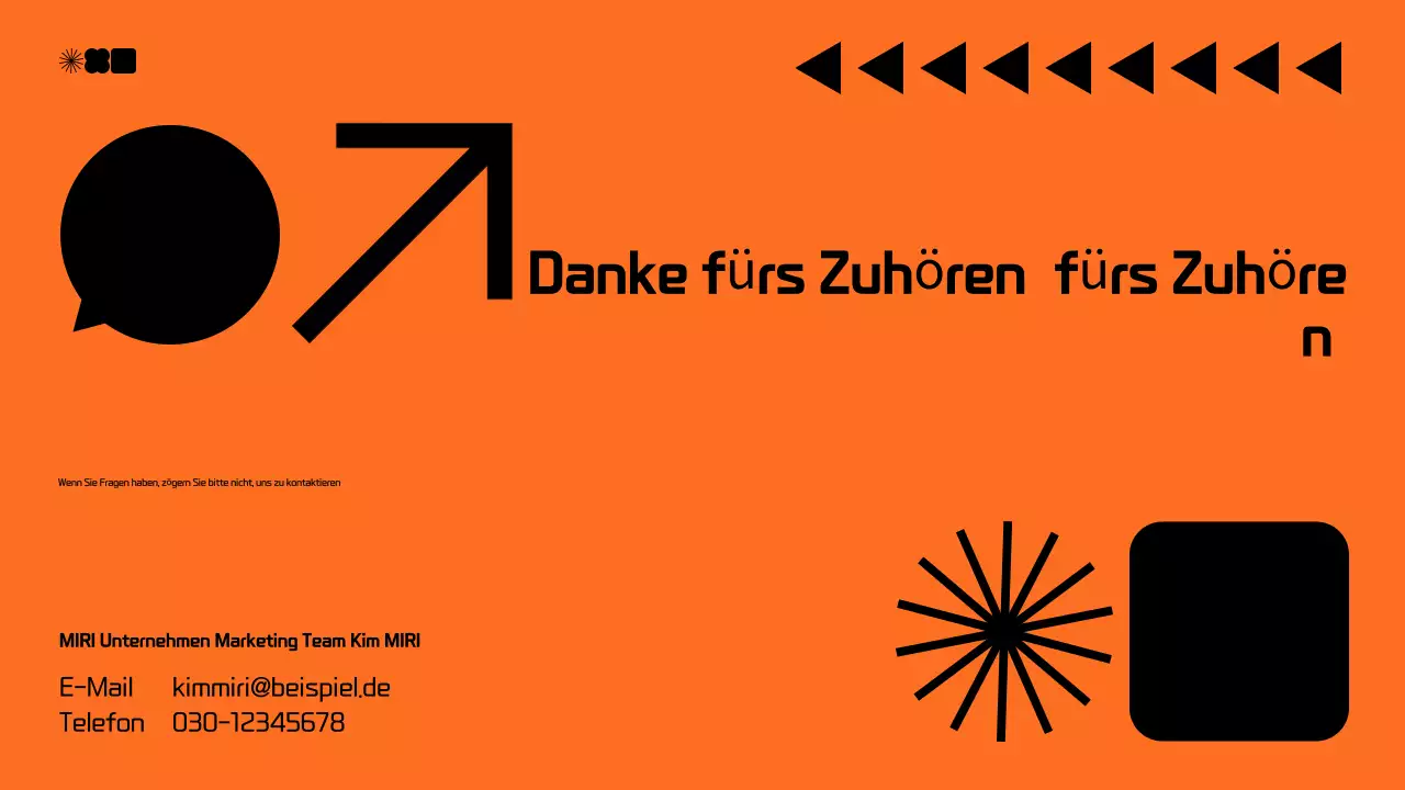 Moderner Vorschlag für Social Media Marketing in Schwarz und Orange