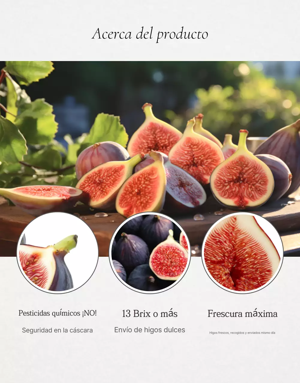 Higos blancos de frutas simples