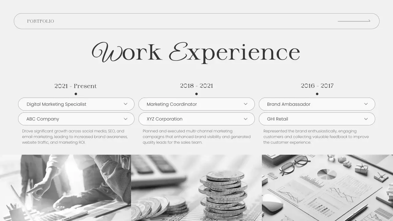 Presentasi Resume Portofolio Elegan Putih