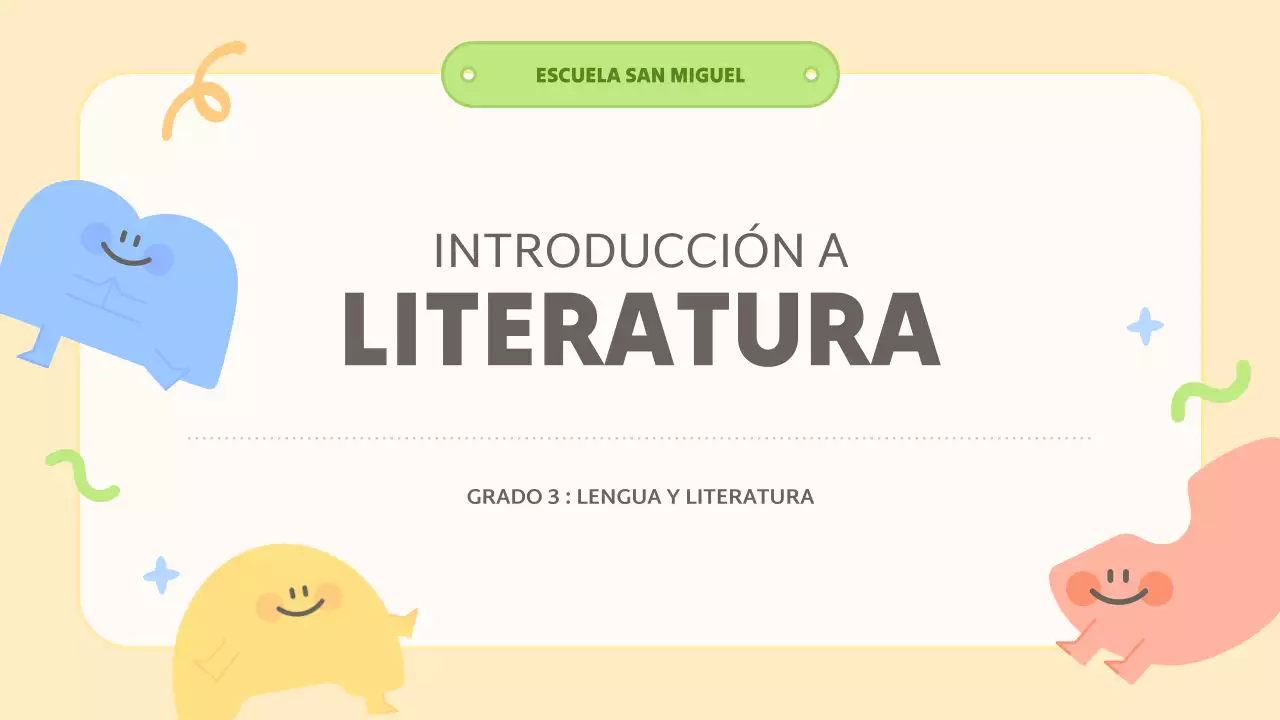 clase de literatura abstracta amarilla