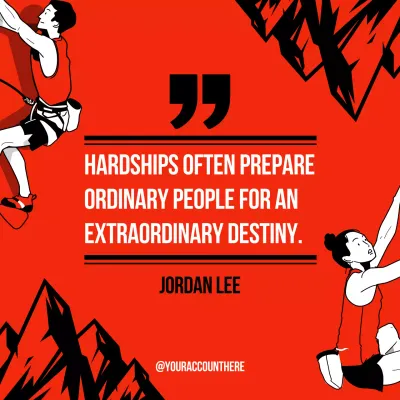 Red Minimal Motivation Announcement Social Media Post