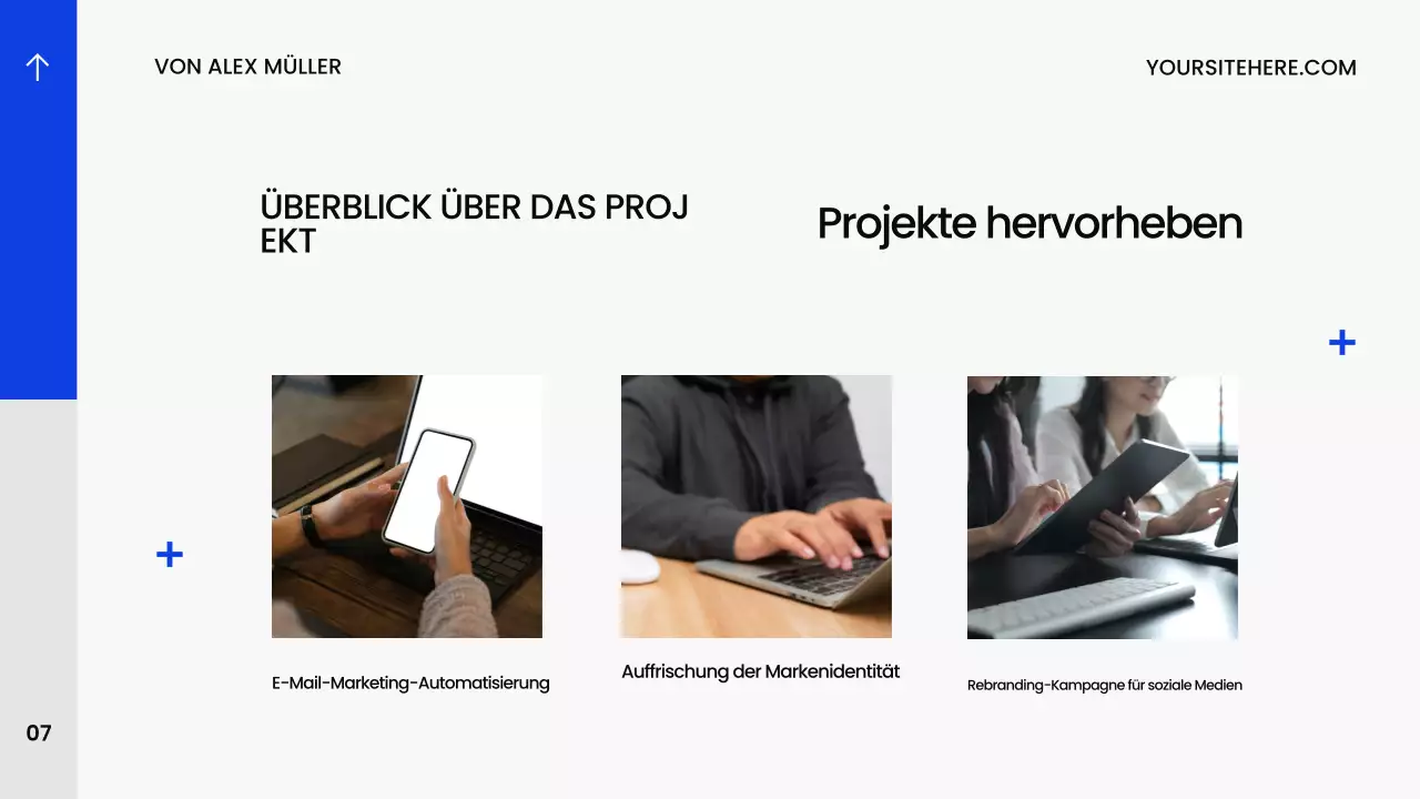 Blaues Modernes Kreativitätsportfolio